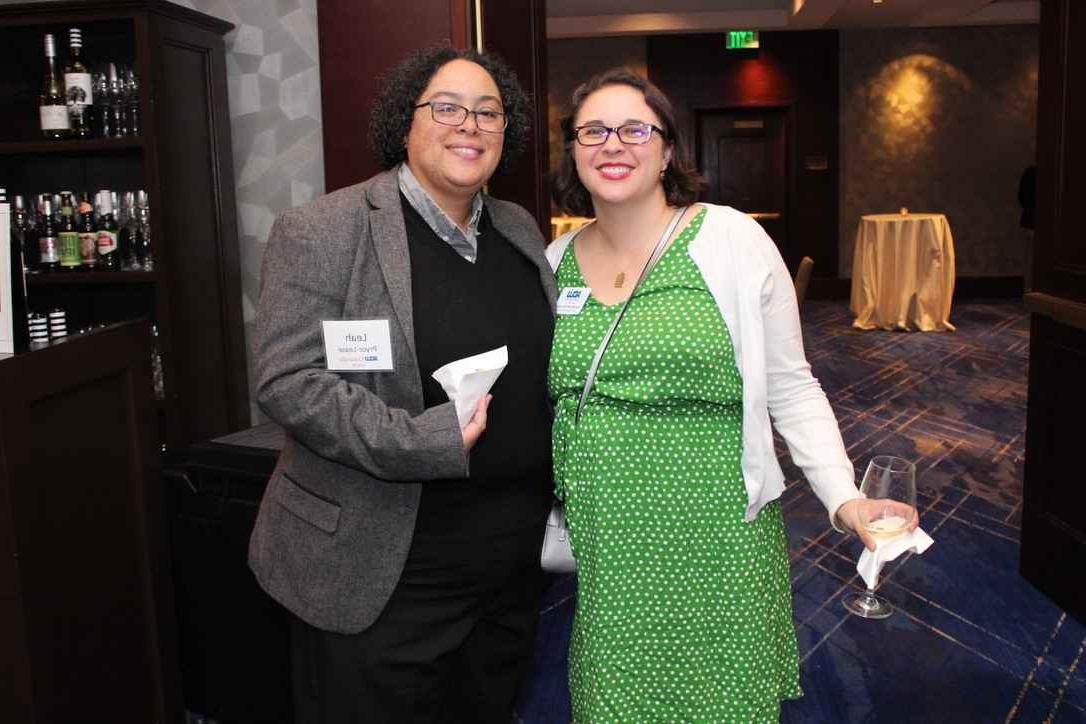 Photo of Rachel Pryor Lease with her wife at a donor event